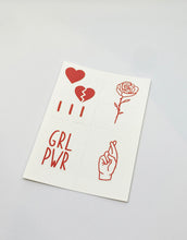 Load image into Gallery viewer, Red Ink Temporary Tattoo