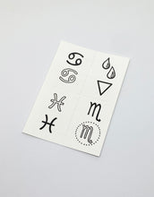 Load image into Gallery viewer, Zodiac Collection Temporary Tattoo
