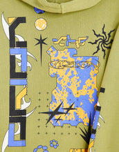 Load image into Gallery viewer, Men&#39;s Oversized Hoodie In Green With Mystical Back And Sleeve Print
